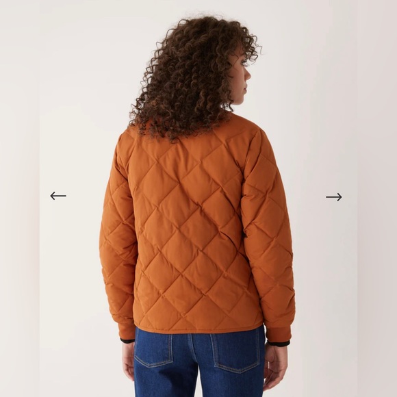 Small Frank And Oak Skyline Reversible Bomber in Orange - NWT - Picture 2 of 6